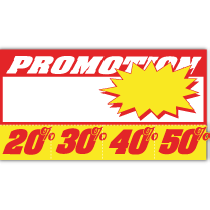 Affiche "PROMOTIONS -20...50%" L58 H29 cm