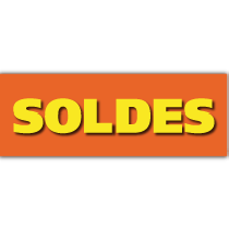 Carton "SOLDES" L68 H24 cm