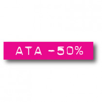Cartel ATA -50%, 70 x 14 cm