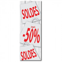 Affiche "SOLDES" L60 H168 cm