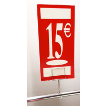 Panneau polypro "15€" L19 H38 cm