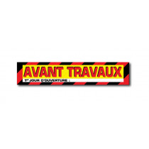 Sticker adhésif "AVANT TRAVAUX" L50 H10 cm