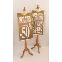 Affiche mannequin "SOLDES" L40 H168 cm