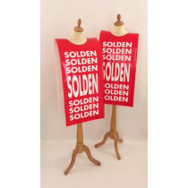 Affiche mannequin  "SOLDEN..." L40 H168 cm