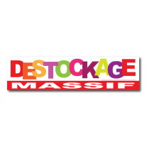 Sticker adhésif "DESTOCKAGE MASSIF" L200 H50 cm