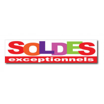 Sticker adhésif "SOLDES EXCEPTIONNELS" L200 H50 cm