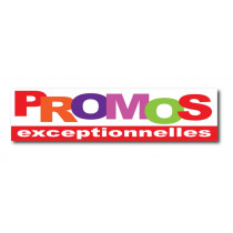 Sticker adhésif "PROMOS EXCEPTIONNELLES" L100 H25 cm