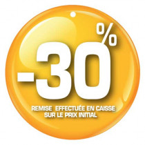 Paquet de 100 étiquettes carton "-30%" L50 H50 mm