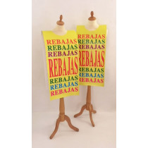 Affiche mannequin  "REBAJAS..." L40 H168 cm