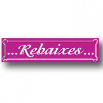 Cartel REBAIXES, 82 x 20 cm