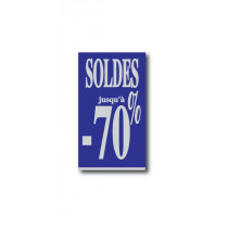 Affiche "SOLDES jusqu'à -70%" L40 H72 cm