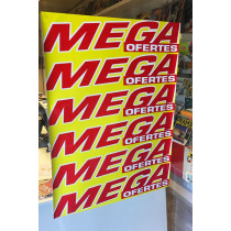Cartel MEGA OFERTAS, L60 H80 cm
