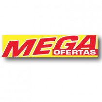 Cartel MEGA OFERTAS, 116 x 30 cm