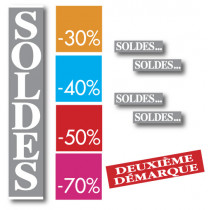 Kit de 10 affiches " SOLDES"