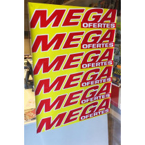 Cartel MEGA OFERTES, L60  H80 cm