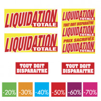 kit de 11 affiches LIQUIDATION TOTALE