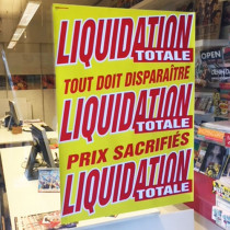 Affiche "LIQUIDATION TOTALE" L60 H80 cm