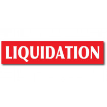 Affiche "LIQUIDATION" L120 H25 cm