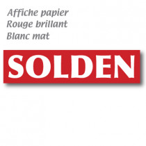 L'affiche "SOLDEN" horizontale L165 H 40 cm
