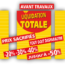 Affiche papier SOLDES D'HIVER L50 H50cm