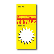 Paquet de 100 étiquettes papier  LIQUIDATION TOTALE L60 H140 mm