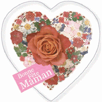 Coeur carton "Bonne fête Maman" L57 H45 cm