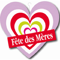 Coeur carton "Fête des Mères" L57 H45 cm