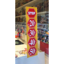 Affiche "STOP -20%...-50%" L20 H82 cm