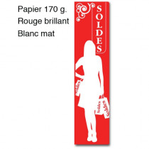 Affiche "SOLDES" silhouette femme L40 H165 cm