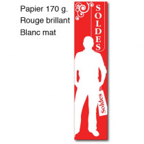 Affiche "SOLDES" silhouette homme L40 H165 cm