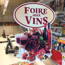 Composition découpée "FOIRE aux VINS" L48 H67 cm