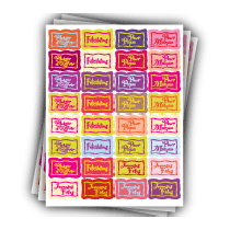 10 planches de  stickers fantaisie "OCCASIONS"
