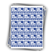 10 planches de stickers carrés "bonne fête papa"