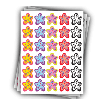 10 planches de stickers "Fleurs" PLAISIR D'OFFRIR