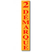 Affiche "2ème DEMARQUE" L28 H168 cm