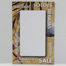 Paquet de 100 étiquettes "déco Eté - SOLDES" L80 H120 mm