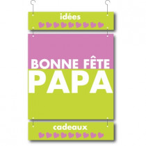 3 cartons pelliculés BONNE FÊTE PAPA L34 H67 cm