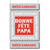 3 cartons pelliculés BONNE FÊTE PAPA   L34 H70 cm