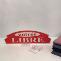 Carton "entrée LIBRE" L36 H11 cm