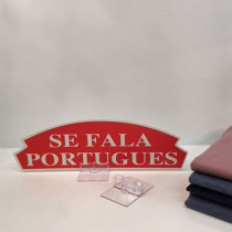 Carton "SE FALA PORTUGUES" L36 H11 cm