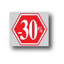 Affiche "-30%" L40 H40 cm