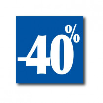 Affiche "- 40%" L40 H40 cm