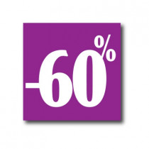 Affiche "- 60%" L40 H40 cm