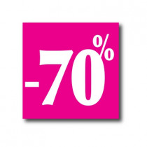 Affiche "- 70%" L40 H40 cm