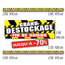 Kit 6 affiches " GRAND DESTOCKAGE  FIN DE SAISON"