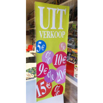 Poster  "UITVERKOOP" L42 H115cm