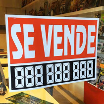 Cartel SE VENDE, 48 x 34 cm 
