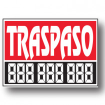 Cartel TRASPASO, 48 x 34 cm