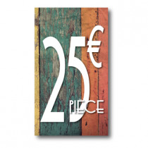Panneau PVC 25€, 20x35cm