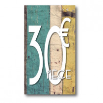 Panneau PVC 30€, 20x35cm